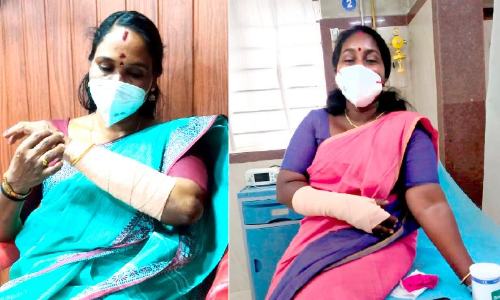 തൃക്കാക്കര നഗരസഭ ഒാഫിസിൽ സംഘർഷം:  ചെയർപേഴ്സനും കൗൺസിലർക്കും പരിക്ക് അധ്യക്ഷയുടെ ചേംബറിൽ വാക്കുതർക്കം