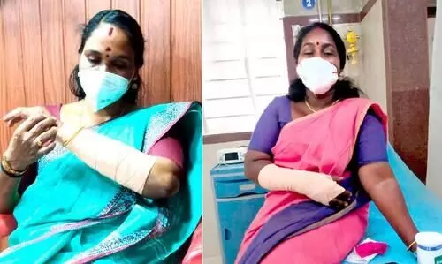 തൃക്കാക്കര നഗരസഭ ഒാഫിസിൽ സംഘർഷം:  ചെയർപേഴ്സനും കൗൺസിലർക്കും പരിക്ക് അധ്യക്ഷയുടെ ചേംബറിൽ വാക്കുതർക്കം