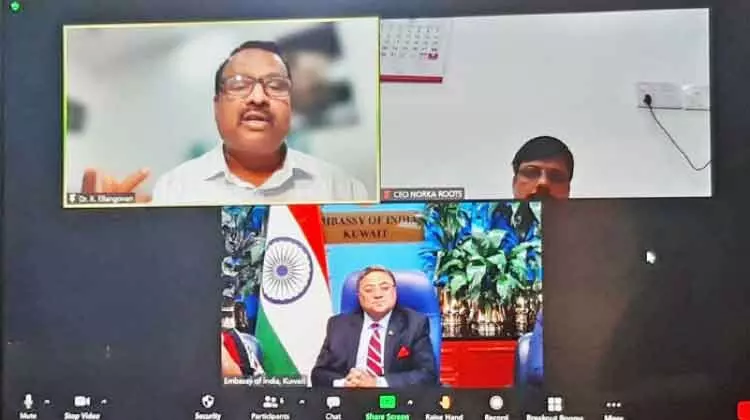 അം​ബാ​സ​ഡ​ർ നോ​ർ​ക്ക അ​ധി​കൃ​ത​രു​മാ​യി കൂ​ടി​ക്കാ​ഴ്​​ച ന​ട​ത്തി