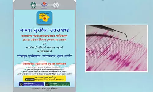ഉത്തരാഖണ്ഡ്​ ഭൂകമ്പ്​ അലർട്ട് ആപ്പ്​​; ഇന്ത്യയിലെ ആദ്യത്തെ ഭൂകമ്പ മുന്നറിയിപ്പ്​ സംവിധാനം അവതരിപ്പിച്ചു