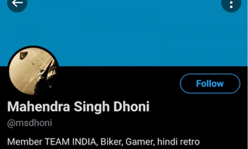 ms dhoni twitter blue tick
