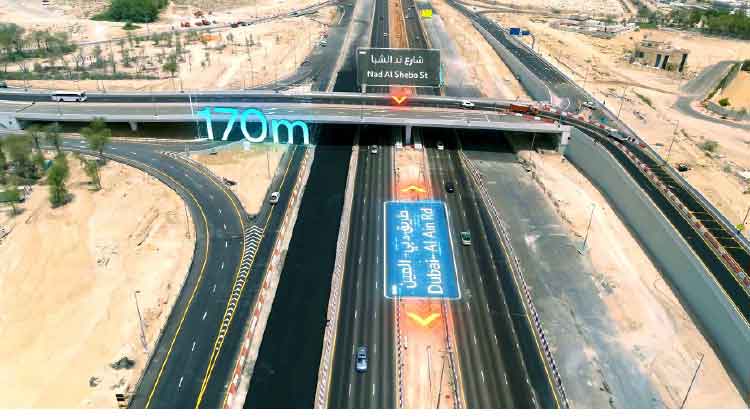 ദുബൈ-അൽ​െഎൻ റോഡ്​ വികസനം: പുതിയ പാലം തുറന്നു