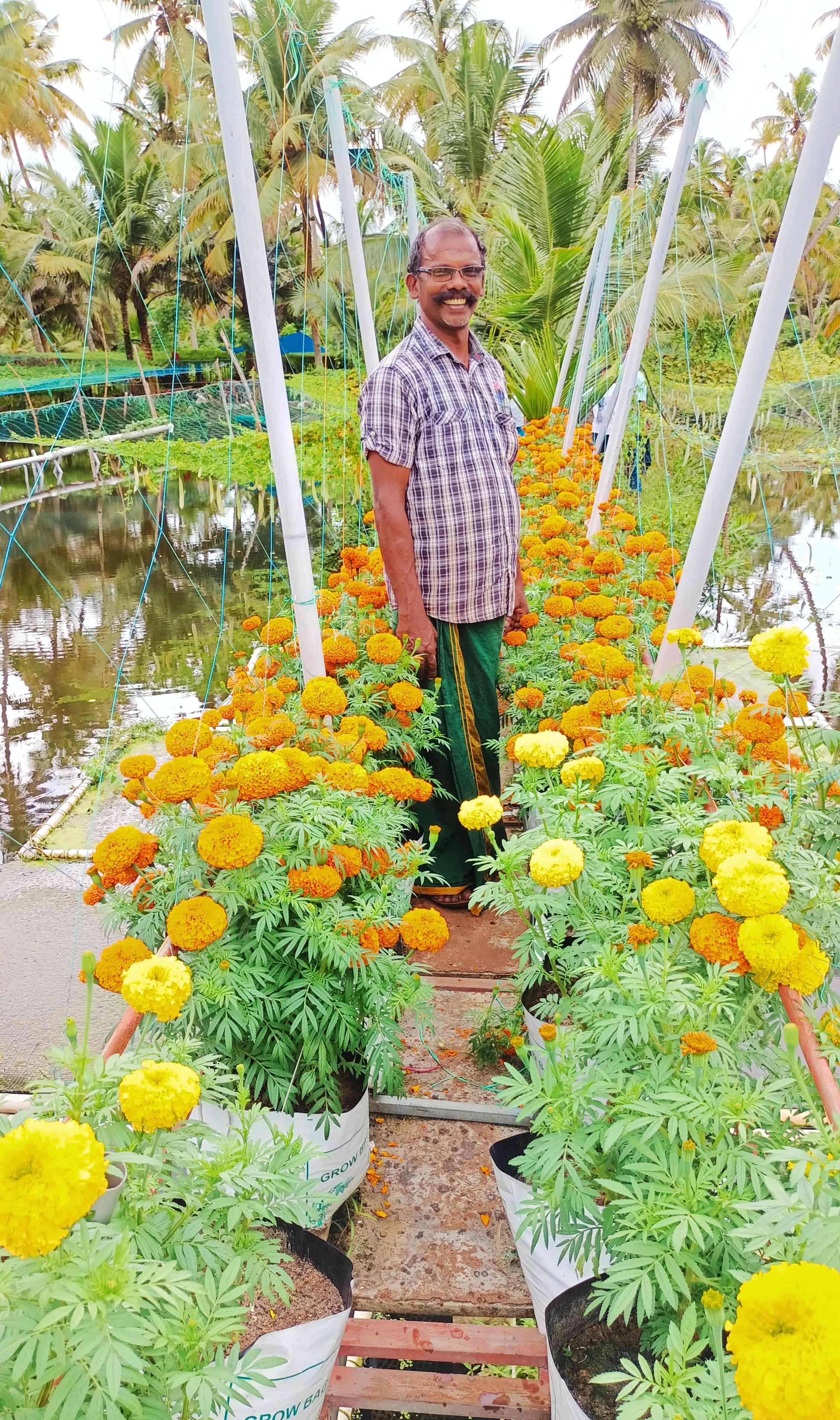 പാലത്തിൽ വസന്തം വിരിയിച്ച് ഉദയകുമാർ