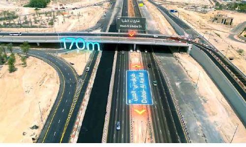 ദുബൈ-അൽ​െഎൻ റോഡ്​ വികസനം: പുതിയ പാലം തുറന്നു