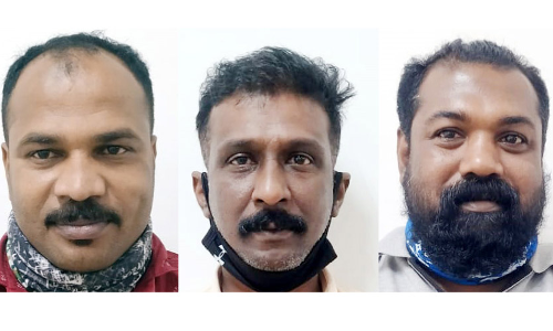 ഇ​രു​ളം പു​ള്ളി​മാ​ൻ​വേ​ട്ട: മൂ​ന്നു​പേ​ർകൂ​ടി പി​ടി​യി​ൽ