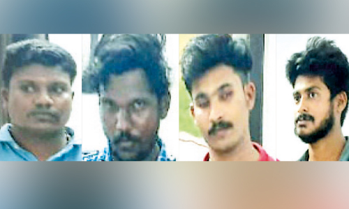 യു​വാ​വി​നെ ആ​ക്ര​മി​ച്ച കേ​സി​ൽ നാ​ലു​പേ​ർ അ​റ​സ്​​റ്റി​ൽ