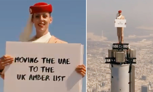 ബുർജിന്​ മുകളിലെ എയർഹോസ്​റ്റസ്​; അവിശ്വസിക്കേണ്ട, കണ്ടത്​ യാഥാർത്ഥ്യം; വീഡിയോ കാണാം