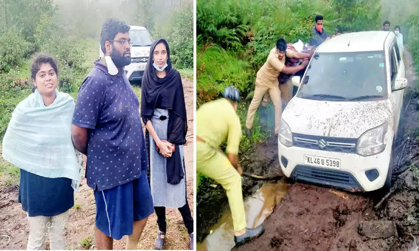 ദേശീയ ന്യൂനപക്ഷ കമീഷൻ അംഗവും കുടുംബവും വനത്തിൽ കുടുങ്ങി; അഗ്നിരക്ഷാ സേന രക്ഷകരായി ദേശീയ ന്യൂനപക്ഷ കമീഷൻ അംഗവും കുടുംബവും വനത്തിൽ കുടുങ്ങി; അഗ്നിരക്ഷാ സേന രക്ഷകരായി