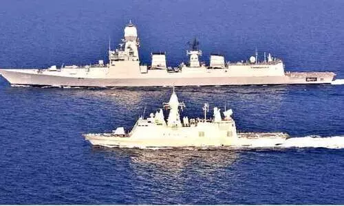 അബൂദബി തീരത്ത്: യു.എ.ഇ-ഇന്ത്യ സംയുക്ത നാവികാഭ്യാസം