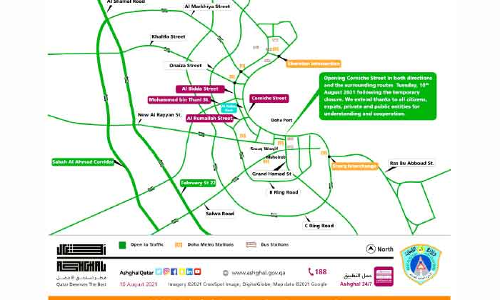 കോർണിഷ്​ തുറന്നു; യാത്ര പഴയപടി