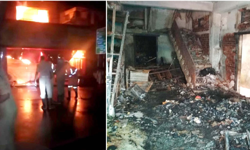 തീ​പി​ടി​ത്ത​ത്തി​ൽ സ്​​റ്റേ​ഷ​ന​റി ക​ട ന​ശി​ച്ചു; ല​ക്ഷ​ങ്ങ​ളു​ടെ ന​ഷ്​​ടം