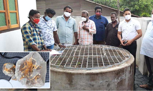 കി​ണ​ർ കു​ഴി​ക്കു​ന്ന​തി​നി​ടെ വ​ജ്രം പോ​ലു​ള്ള പാ​റ ക​ണ്ടെ​ത്തി