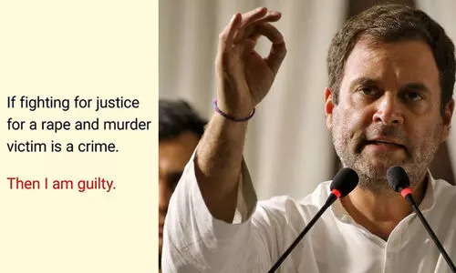 നീതിക്ക്​ വേണ്ടി പോരാടുന്നത്​ കുറ്റമെങ്കിൽ ഞാൻ കുറ്റവാളിയാണ് -രാഹുൽ ഗാന്ധി​