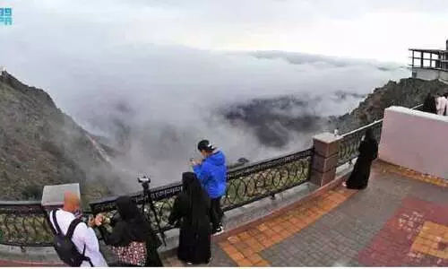 നനുത്ത സ്​പർശമായി അബഹയിലെ മഞ്ഞുപാത