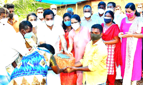 ഹൗസ് ചലഞ്ച്: 155ാമത്തെ വീടിന് തറക്കല്ലിട്ടു