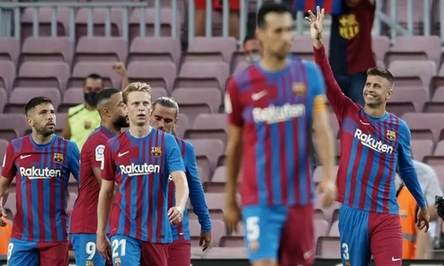 മെസ്സി പോയ ബാഴ്സക്ക് പുതിയ സീസണിൽ വിജയത്തുടക്കം മെസ്സി പോയ ബാഴ്സക്ക് പുതിയ സീസണിൽ വിജയത്തുടക്കം