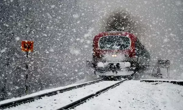 train snowfall