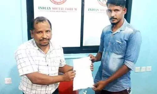 തൊ​ഴി​ൽ പീ​ഡ​ന​ത്തി​നി​ര​യാ​യ മ​ല​യാ​ളി യു​വാ​വ് സ്വ​ദേ​ശ​ത്തേ​ക്ക് മ​ട​ങ്ങി