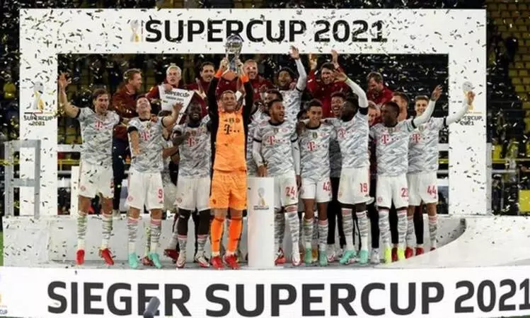 ഡോർട്മണ്ടിനെ മുക്കി ജർമൻ സൂപർ കപ്പിൽ മുത്തമിട്ട് ബയേൺ ഡോർട്മണ്ടിനെ മുക്കി ജർമൻ സൂപർ കപ്പിൽ മുത്തമിട്ട് ബയേൺ