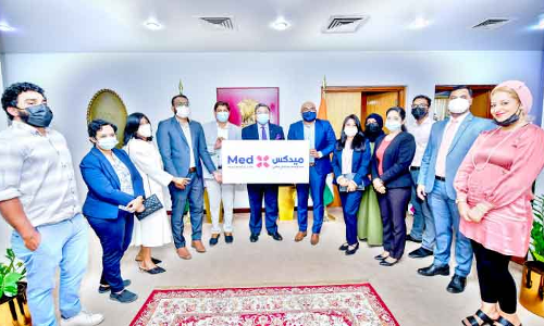 ലോഗോ ലോഞ്ചിലൂടെ മെഡ്​ എക്​സ് മെഡിക്കൽ കെയർ​ കുവൈത്തിൽ വരവറിയിച്ചു