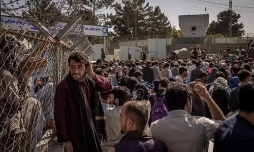 കാബൂളിൽനിന്ന്​ പുറപ്പെട്ട യു.എസ്​ വിമാനത്തിന്‍റെ ലാന്‍റിങ്​ ഗിയറിനരികെ കുടുങ്ങിക്കിടന്ന്​ മൃതദേഹാവശിഷ്​ടങ്ങൾ