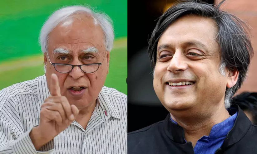 Kapil SIbal+Shashi Tharoor