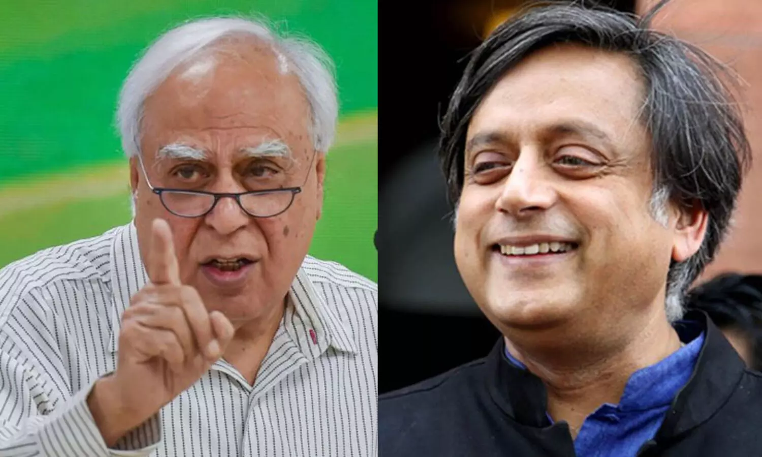 Kapil SIbal+Shashi Tharoor