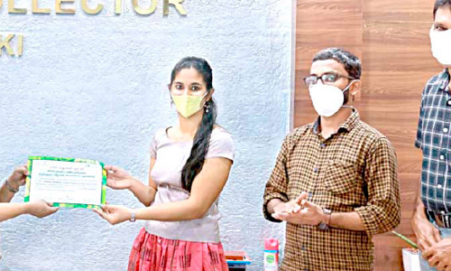 ഫിയോണ ഫ്രാന്‍സിസ്​ ഇടുക്കിയുടെ ഗ്രീന്‍ ​െഎക്കൺ