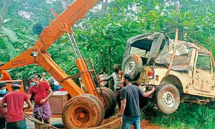 jeep overturned jeep overturned