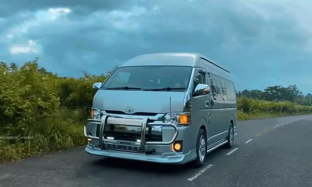 This Toyota Hiace is a home on wheels