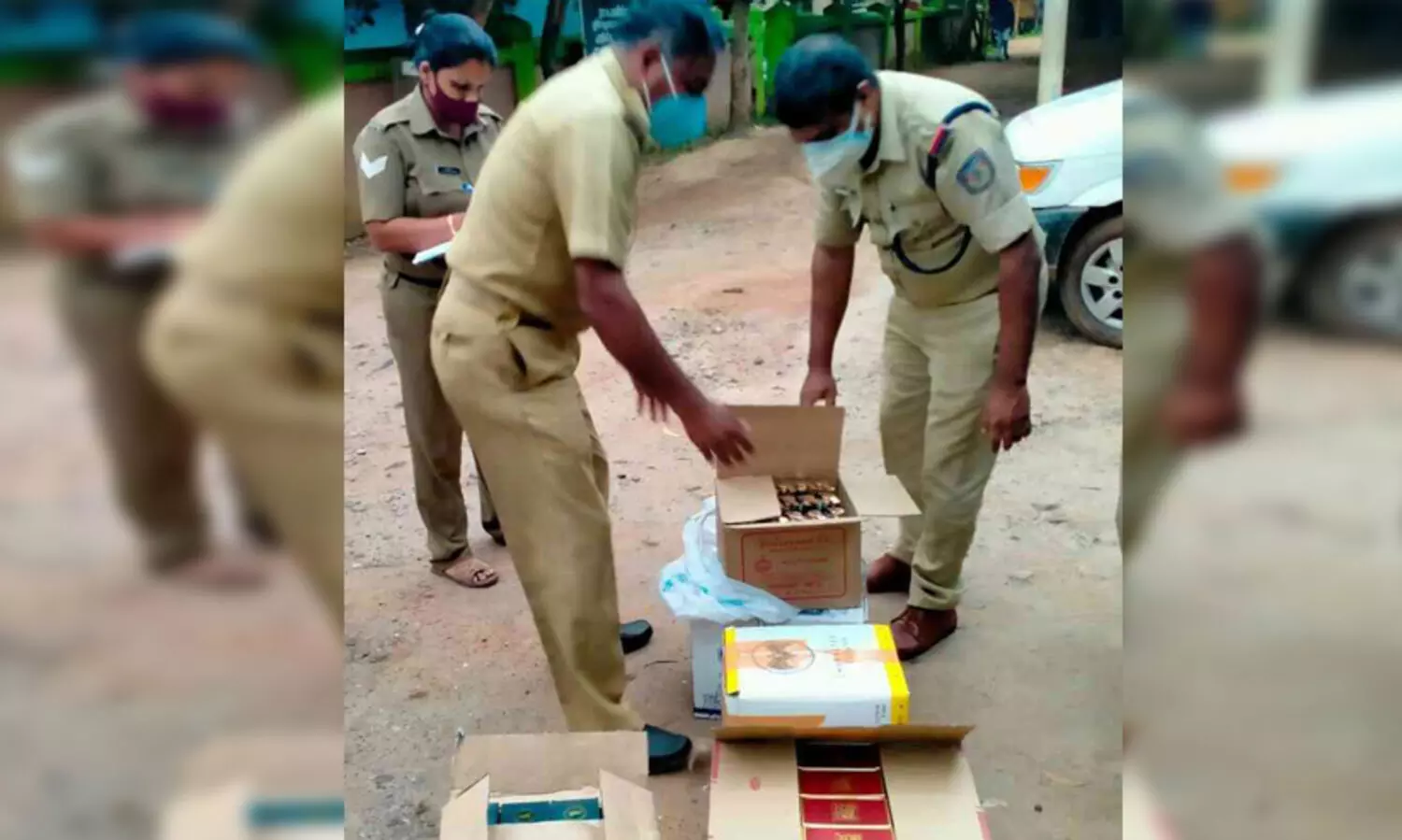 കാറിൽ നിന്ന്​ മദ്യം പിടികൂടി