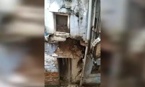 കനത്ത മഴ: മധ്യപ്രദേശിൽ 100 വർഷം പഴക്കമുള്ള വീട് തകർന്നു- വീഡിയോ