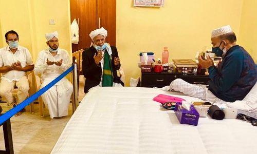 സമസ്​ത ജനറൽ സെക്രട്ടറി പ്രഫ. കെ. ആലികുട്ടി മുസ്‌ലിയാർ മഅ്ദനിയെ സന്ദർശിച്ചു