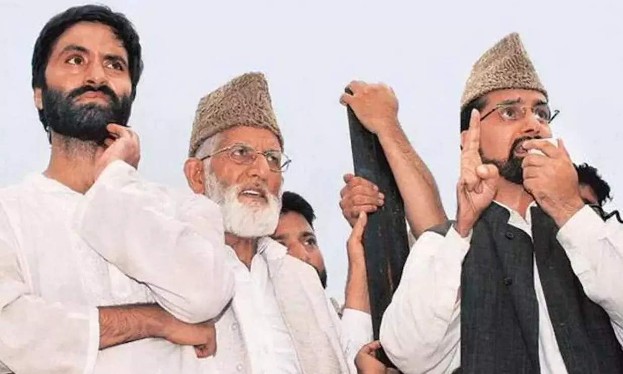 Yasin Malik, Syed Ali Shah Geelani and Mirwaiz Umar Farooq Yasin Malik, Syed Ali Shah Geelani and Mirwaiz Umar Farooq