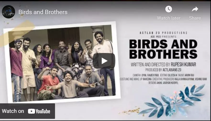 കേരളത്തെ ഞെട്ടിച്ച ദുരഭിമാനക്കൊല; ബേർഡ്സ് ആൻഡ് ബ്രദേഴ്സ് ഹൃസ്വചിത്രം ശ്രദ്ധനേടുന്നു കേരളത്തെ ഞെട്ടിച്ച ദുരഭിമാനക്കൊല; ബേർഡ്സ് ആൻഡ് ബ്രദേഴ്സ് ഹൃസ്വചിത്രം ശ്രദ്ധനേടുന്നു