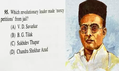 ബ്രിട്ടീഷുകാരോട്​ മാപ്പുപറഞ്ഞ്​ ജയിലിൽ നിന്നും പുറത്തുവന്നതാരാണ്​?; വി.ഡി സവർക്കറെക്കുറിച്ചുള്ള ചോദ്യവുമായി ബംഗാൾ സിവിൽ സർവീസ്​ പരീക്ഷ