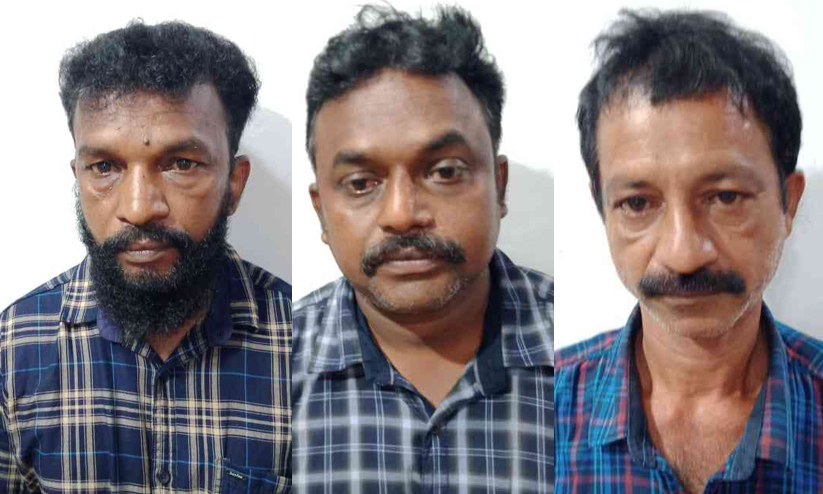 വഴിയിൽ യുവതിയെ അപമാനിച്ച മൂന്നു പേർ പിടിയിൽ വഴിയിൽ യുവതിയെ അപമാനിച്ച മൂന്നു പേർ പിടിയിൽ