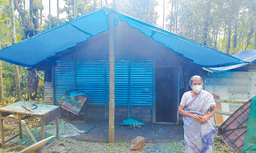 വീടിനുള്ള ധനസഹായം എത്തിയത് മറ്റൊരു അക്കൗണ്ടിൽ; വീട്ടമ്മ ഷെഡ്ഡിൽ തന്നെ