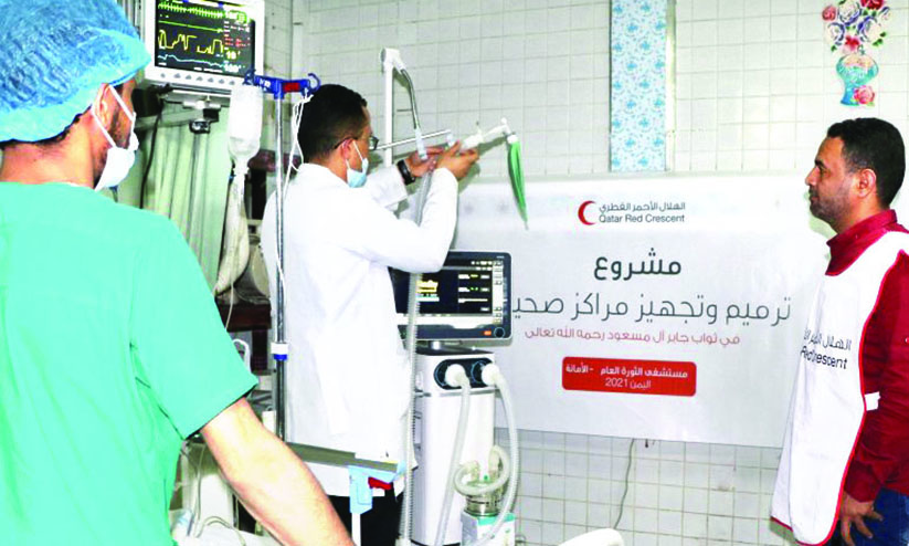 യ​മ​നി​ൽ റെ​ഡ്​​ക്ര​സ​ൻ​റ്​ വ​ക കോ​വി​ഡ്​ സെൻറ​റു​ക​ൾ