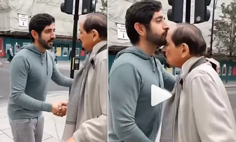 ശൈഖ്​ ഹംദാനും അജ്​മാൻ ഭരണാധികാരിയും ലണ്ടനിൽ; കൂടിക്കാഴ്​ച വീഡിയോ വൈറൽ