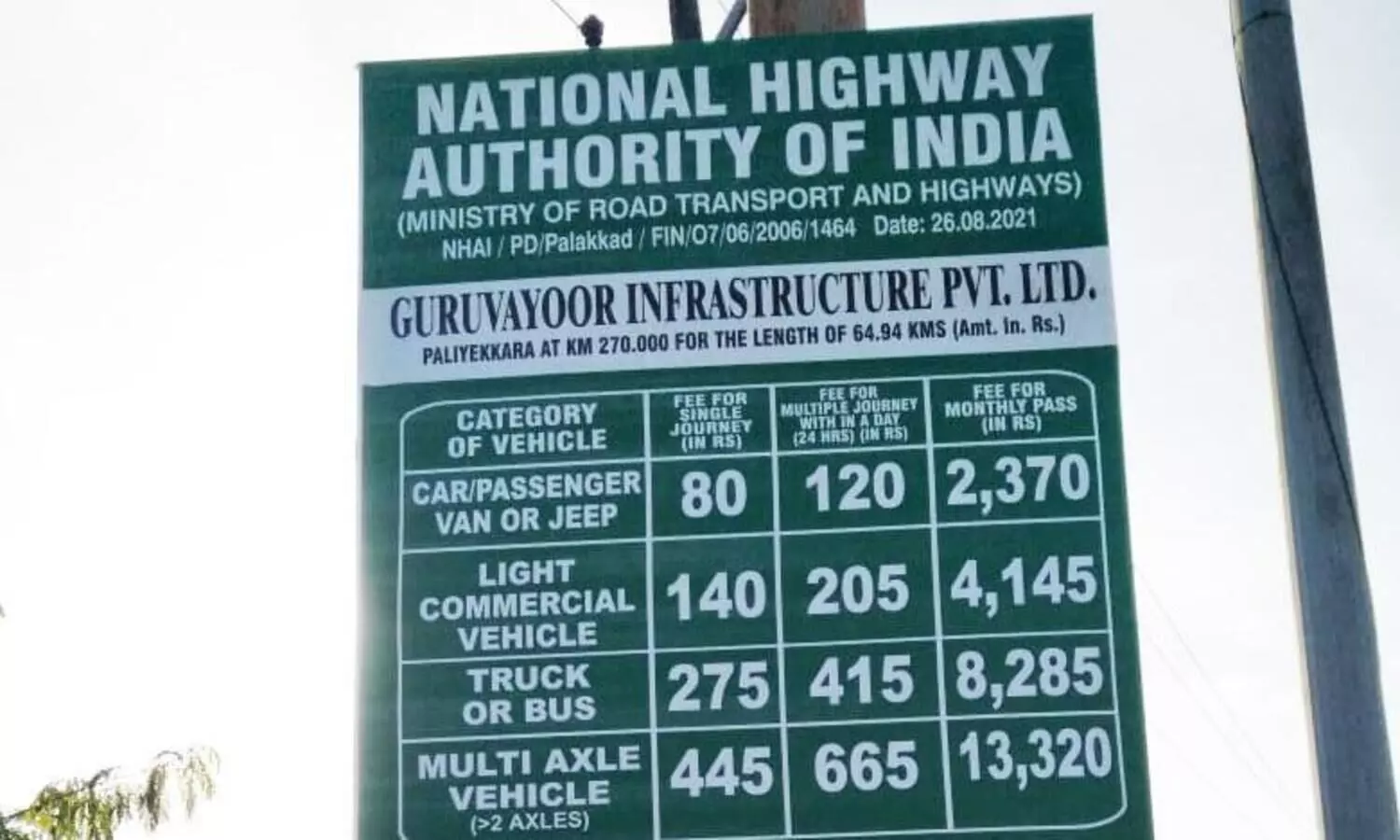 Paliyekkara Toll Plaza