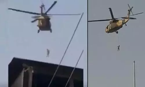 താലിബാനിന്‍റെ ഹെലികോപ്​റ്ററിൽ തൂങ്ങിയാടുന്ന ശരീരം; വൈറലായ വീഡിയോക്ക്​ പിന്നിലെ സത്യമിതാണ്​