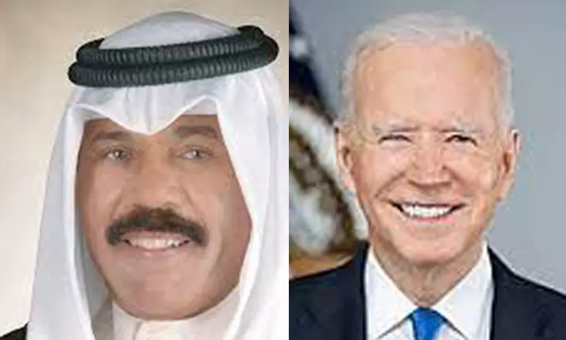 അമേരിക്കൻ പ്രസിഡൻറിനെ അമീർ കുവൈത്തിലേക്ക് ക്ഷണിച്ചു അമേരിക്കൻ പ്രസിഡൻറിനെ അമീർ കുവൈത്തിലേക്ക് ക്ഷണിച്ചു