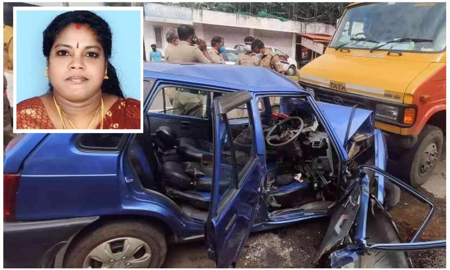 എം.സി റോഡിൽ കാറും മിനി ലോറിയും കൂട്ടിയിടിച്ച്​ യുവതി മരിച്ചു