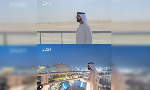 ദുബൈ ഭരണാധികാരിയുടെ ഈ രണ്ട് ചിത്രങ്ങൾ പറയും, 5 വർഷത്തിനിടെ സംഭവിച്ച മാജിക്കിന്റെ കഥ ദുബൈ ഭരണാധികാരിയുടെ ഈ രണ്ട് ചിത്രങ്ങൾ പറയും, 5 വർഷത്തിനിടെ സംഭവിച്ച മാജിക്കിന്റെ കഥ