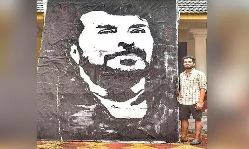 മ​മ്മൂ​ട്ടി​ക്ക് പി​റ​ന്നാ​ൾ സ​മ്മാ​ന​മാ​യി കൂറ്റൻ ചി​ത്ര​മൊരുക്കി ശ്രീ​രാ​ഗ്