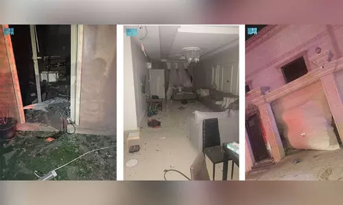 ദമ്മാമിൽ ഹൂതികളുടെ മിസൈൽ, ഡ്രോൺ ആക്രമണം; മിസൈൽ അവശിഷ്​ടങ്ങൾ പതിച്ച്​ രണ്ട്​ പേർക്ക്​ പരിക്ക്​