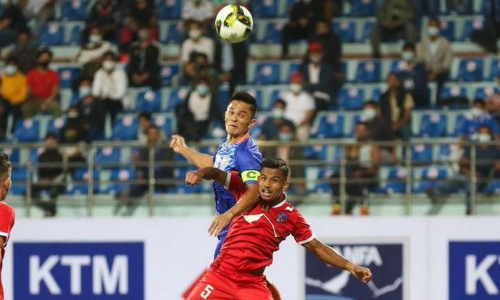 സൗഹൃദ ഫുട്​ബാൾ: ഛേത്രിയുടെ ഗോളിൽ നേ​പ്പാ​ളി​നെ തോ​ൽ​പി​ച്ച്​ ഇ​ന്ത്യ