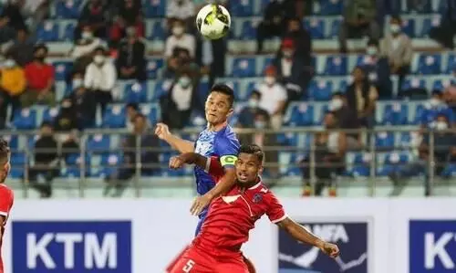 സൗഹൃദ ഫുട്​ബാൾ: ഛേത്രിയുടെ ഗോളിൽ നേ​പ്പാ​ളി​നെ തോ​ൽ​പി​ച്ച്​ ഇ​ന്ത്യ