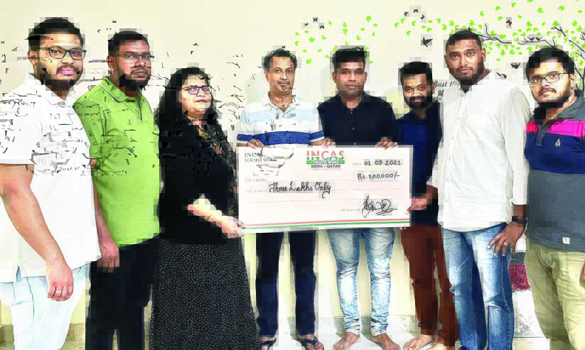 ഖത്തർ യൂത്ത് വിങ് ധനസഹായം നൽകി ഖത്തർ യൂത്ത് വിങ് ധനസഹായം നൽകി